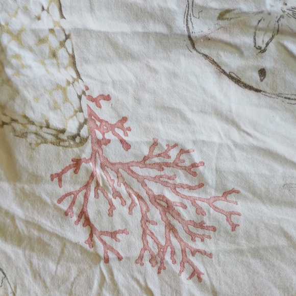 Pottery Barn Full/Queen Atlantic Duvet Cover Coral and Sea Life - Picture 4 of 6